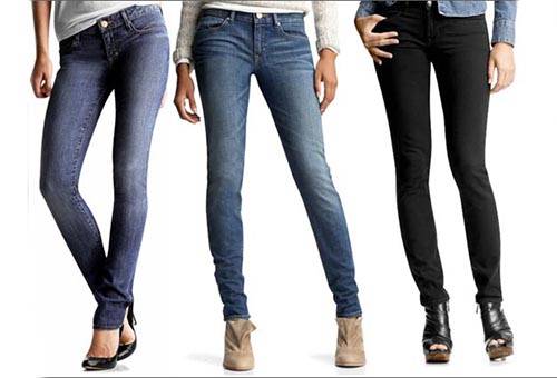 Women's jeans ironed