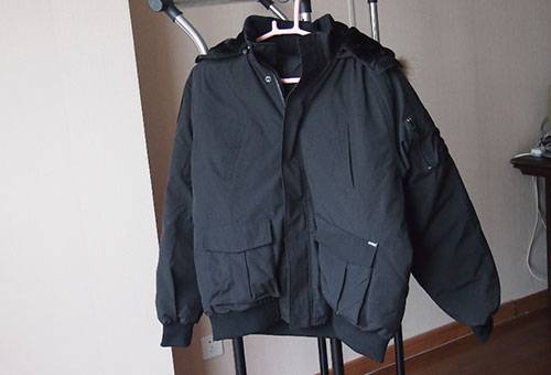 Drying the winter jacket after washing
