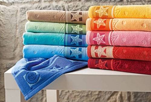 Multi-colored terry towels
