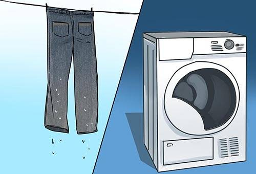 Jeans após a lavagem