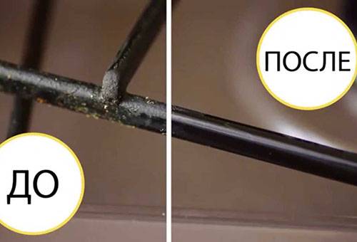 Limpieza de la parrilla de la estufa de gas: antes y después