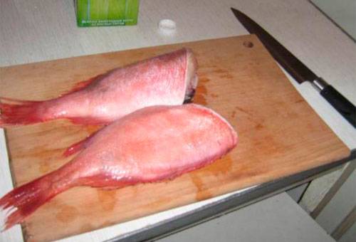 Pesce persico senza pelle