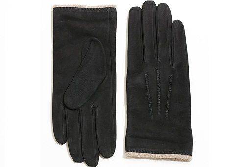 black suede gloves
