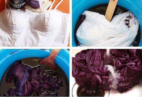 barwienie białej tkaniny