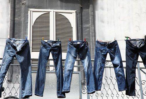 jeans on the dryer