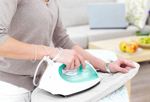 Ironing with a modern iron