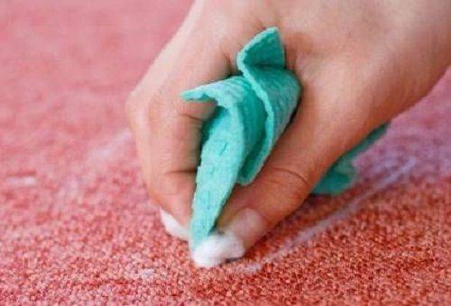cleaning with a soapy cloth