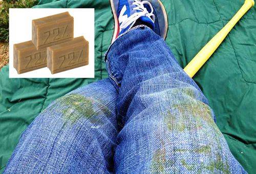 dirty jeans and household. soap