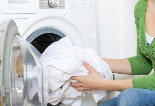 puting lino sa washing machine