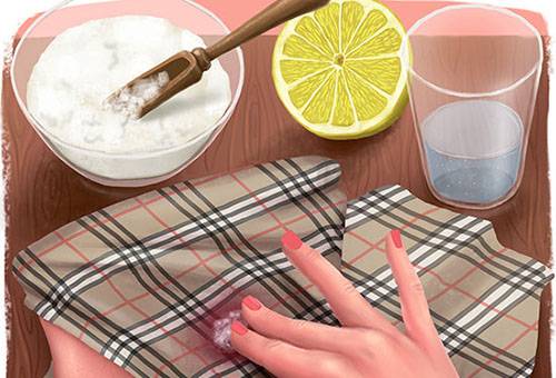 Îndepărtarea petelor din suc cu acid citric