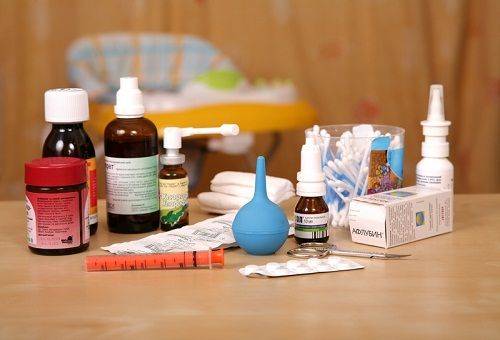 medicines at home on the table