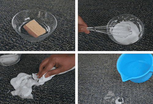 limpiar la alfombra con jabón