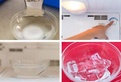 Jég fagyos sós környezetben történő fagyasztási módszer