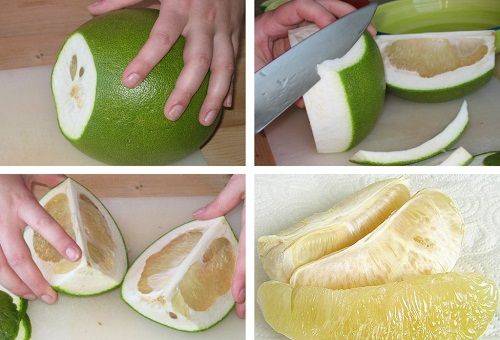cleaning pomelo