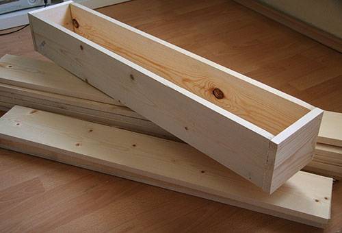 Wooden flower boxes