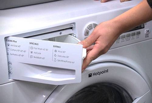 Preparing the washing machine for washing