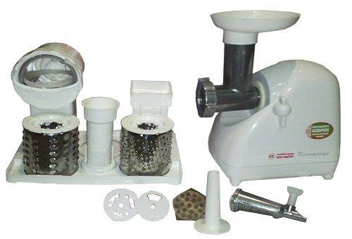 components of an electric meat grinder