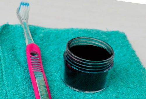 activated carbon and toothbrush