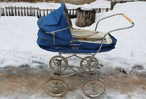 Old baby stroller
