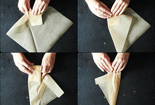 Συσκευασία τυριού σε χαρτί
