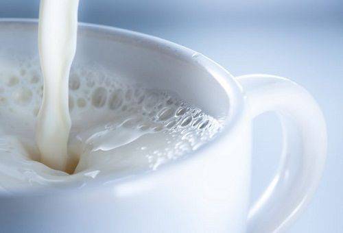 a cup of milk