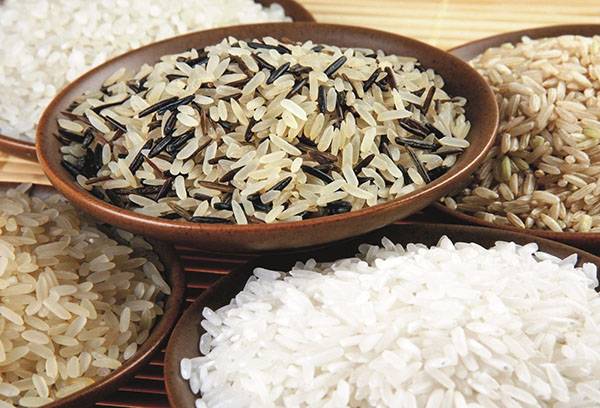Különböző típusú rizs