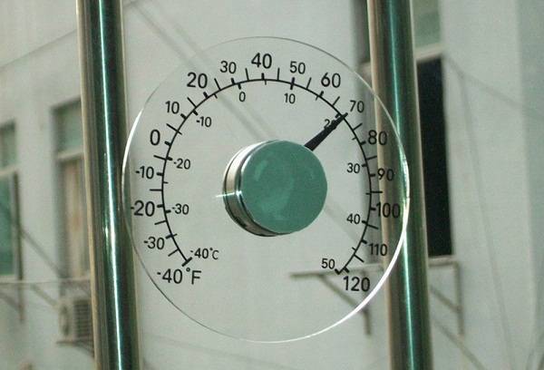 термометър с кръгъл дизайн