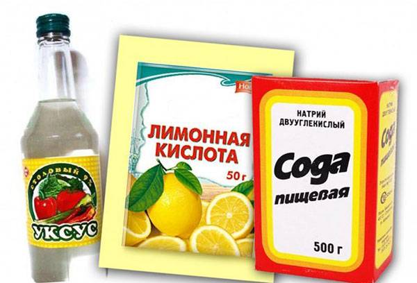 Ocet, kyselina citronová a soda