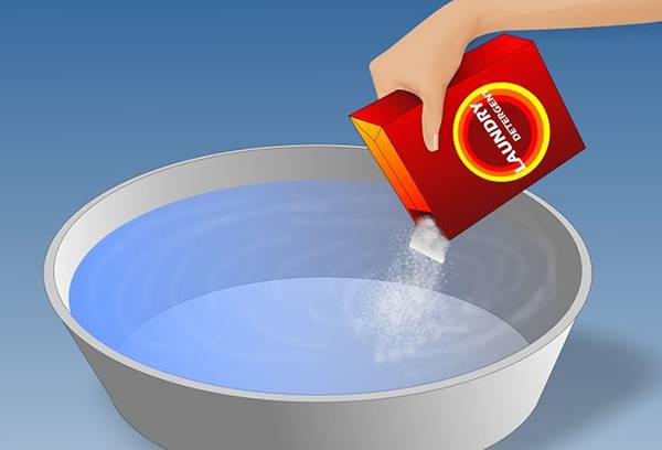 Dilution of washing powder in water