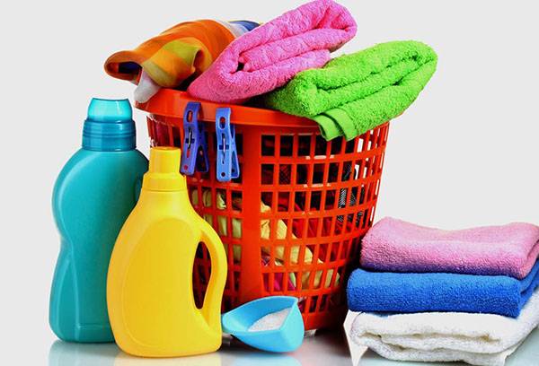 Badstof handdoeken en wasmiddelen