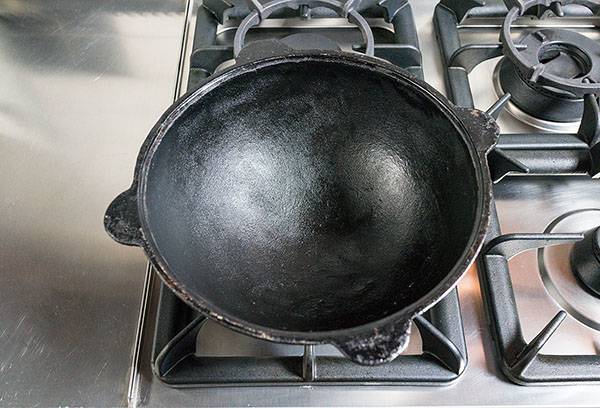 Cauldron on the stove