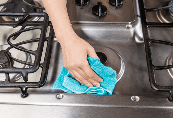 gas stove burner cleaning