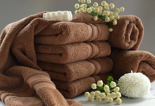 brune håndklær