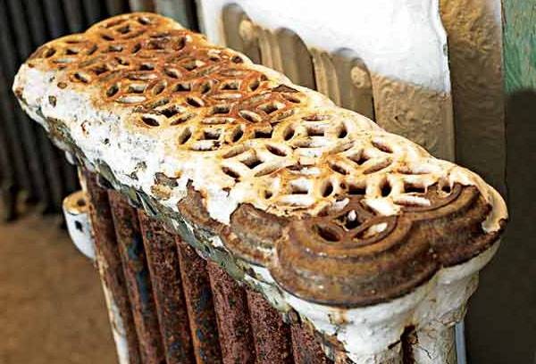 Old rusty radiator