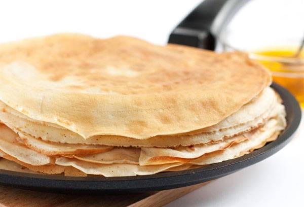 Pancakes in a pan
