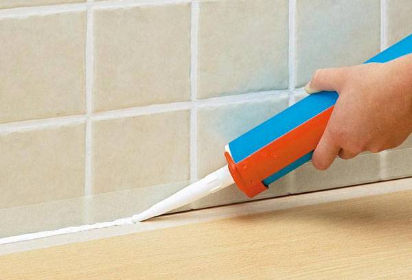 The use of sealant in the bathroom