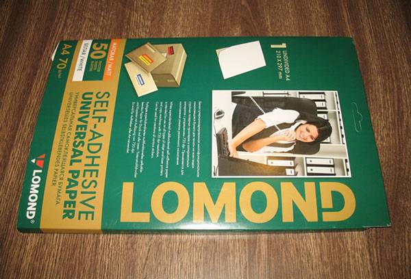 Selvklebende papir Lomond