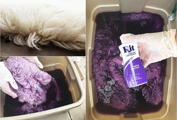 Fur dyeing for fabric
