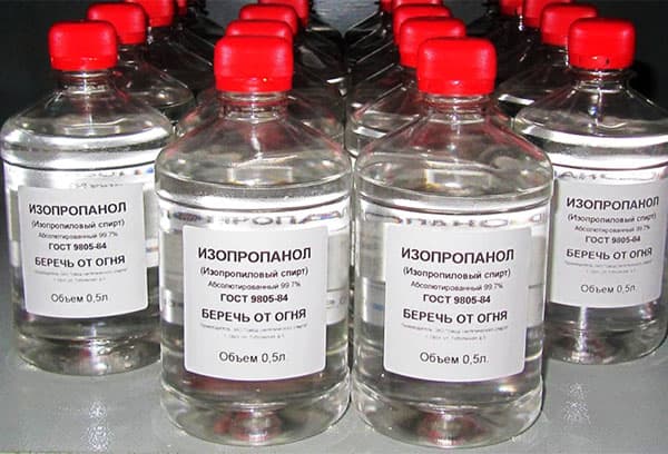 Empaque de alcohol isopropílico