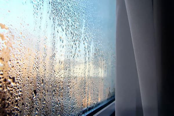 Condensation on the window pane