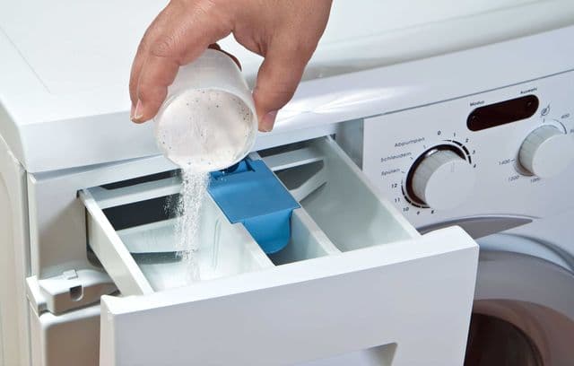 Powder in the washing machine tray