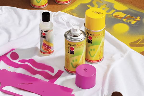 Fabric spray paints