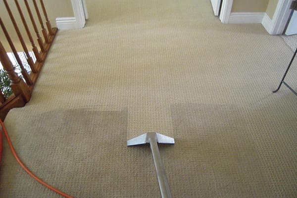 Carpet cleaning with a vacuum cleaner