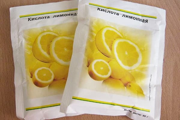 Två paket med citronsyra