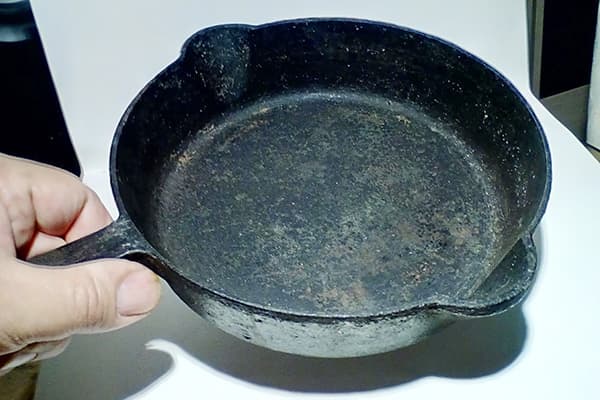 Old cast iron pan