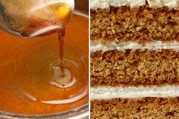Honningssirup for bløtlegging av kaker