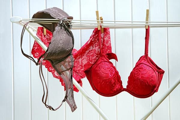 Drying bras after washing
