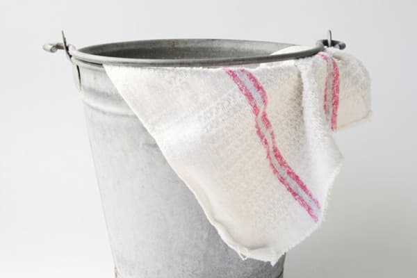 Bucket with a rag