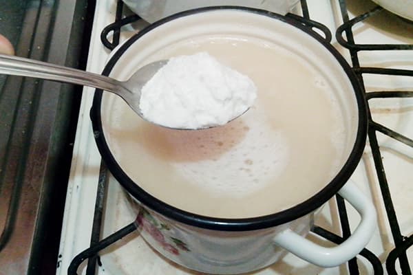 Preparation of soap solution with soda