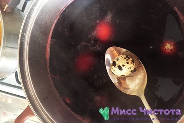 Maling av egg med hibiskuste